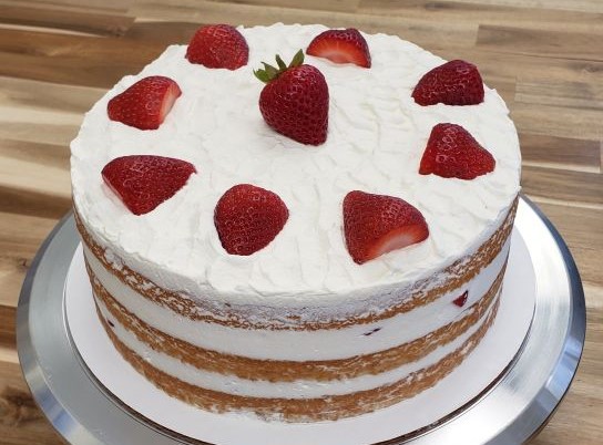 Gluten Free Strawberries 'n Cream Cake